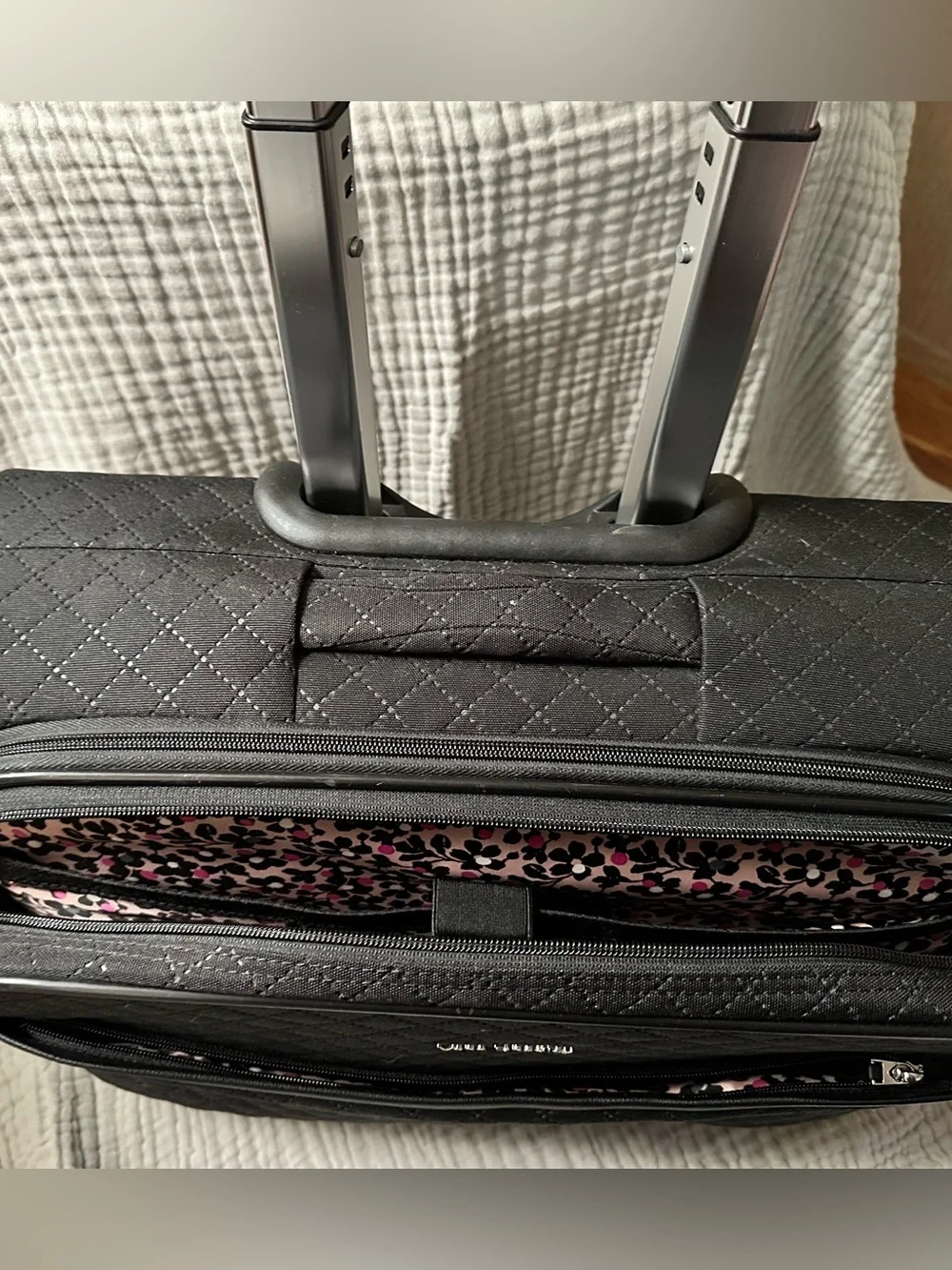 Vera Bradley Black Quilted Laptop Briefcase